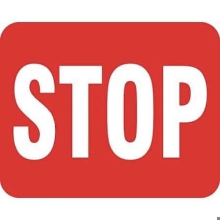 Accuform RAILROAD CLAMP SIGN STOP 12 in  X 15 in FRR392RD